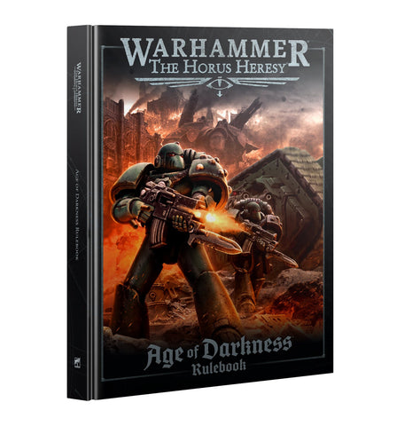 Dit is een afbeelding van het miniatuur Age Of Darkness Rulebook (English) - Horus Heresy voor het spel Warhammer, te koop bij Tabletop Miniature Wargames spellenwinkel Speldorado in delft
