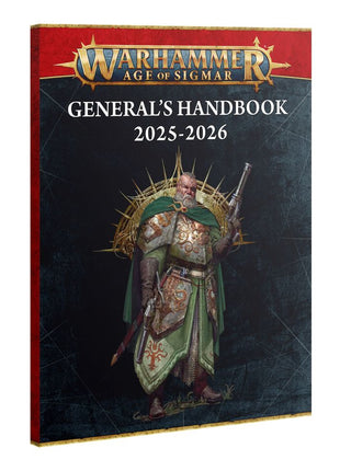 Dit is een afbeelding van het miniatuur General's handbook 2025/2026 (eng) - age of sigmar voor het spel Warhammer, te koop bij Tabletop Miniature Wargames spellenwinkel Speldorado in delft