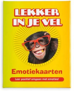 Dit is een foto van het spel Lekker in je Vel Emotiekaarten te koop bij Speldorado Spellenwinkel Delft