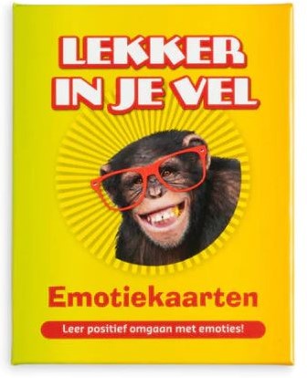 Dit is een foto van het spel Lekker in je Vel Emotiekaarten te koop bij Speldorado Spellenwinkel Delft