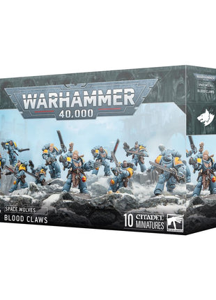 Dit is een afbeelding van het miniatuur blood claws - space wolves voor het spel Warhammer, te koop bij Tabletop Miniature Wargames spellenwinkel Speldorado in delft
