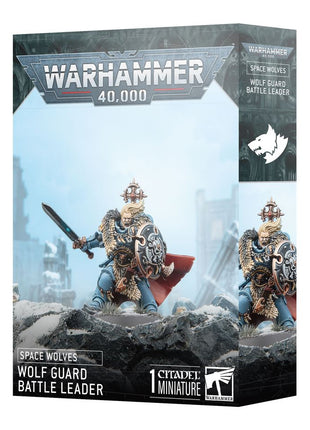 Dit is een afbeelding van het miniatuur wolf guard battle leader - space wolves voor het spel Warhammer, te koop bij Tabletop Miniature Wargames spellenwinkel Speldorado in delft
