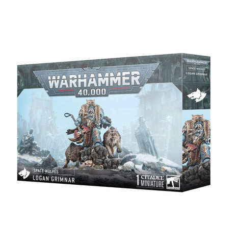 Dit is een afbeelding van het miniatuur logan grimnar - space wolves voor het spel Warhammer, te koop bij Tabletop Miniature Wargames spellenwinkel Speldorado in delft