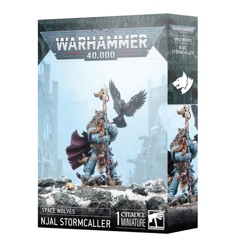 Dit is een afbeelding van het miniatuur njal stormcaller - space wolves voor het spel Warhammer, te koop bij Tabletop Miniature Wargames spellenwinkel Speldorado in delft