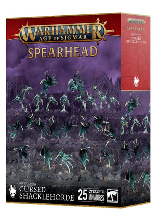 Dit is een afbeelding van het miniatuur spearhead: cursed shacklehorde  - nighthaunt voor het spel Warhammer, te koop bij Tabletop Miniature Wargames spellenwinkel Speldorado in delft
