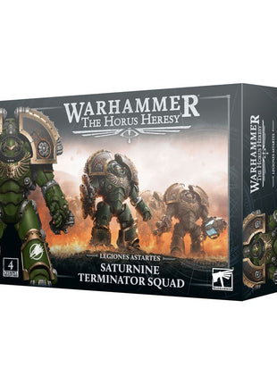 Dit is een afbeelding van het miniatuur legiones astartes: saturnine terminator squad voor het spel Warhammer, te koop bij Tabletop Miniature Wargames spellenwinkel Speldorado in delft