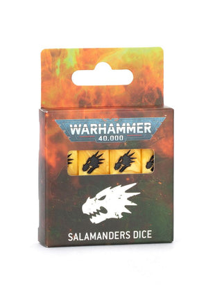 Dit is een afbeelding van het miniatuur warhammer 40000: salamanders dice voor het spel Warhammer, te koop bij Tabletop Miniature Wargames spellenwinkel Speldorado in delft