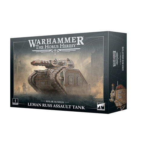 Dit is een afbeelding van het miniatuur Leman Russ Assault Tank - Solar Auxilia voor het spel Warhammer, te koop bij Tabletop Miniature Wargames spellenwinkel Speldorado in delft