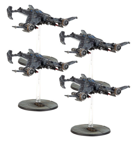 Dit is een afbeelding van het miniatuur Avenger Strike Fighters - Legion Imperialis voor het spel Warhammer, te koop bij Tabletop Miniature Wargames spellenwinkel Speldorado in delft