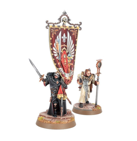 Dit is een afbeelding van het miniatuur Aestred Thurga Relinquant At Arms - Adepta Sororitas voor het spel Warhammer, te koop bij Tabletop Miniature Wargames spellenwinkel Speldorado in delft