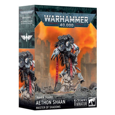 Dit is een afbeelding van het miniatuur Aethon Shaan - raven guard voor het spel Warhammer, te koop bij Tabletop Miniature Wargames spellenwinkel Speldorado in delft