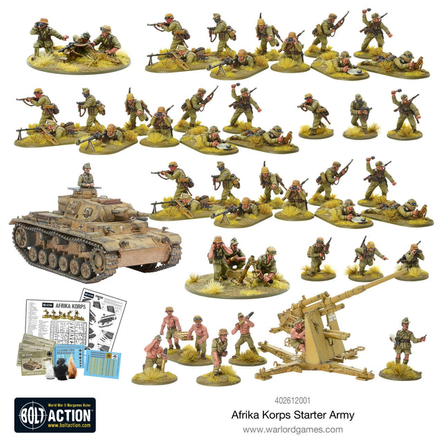 Dit is een foto van het spel Afrika Korps Starter Army te koop bij Speldorado Spellenwinkel Delft