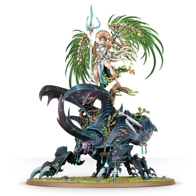 Dit is een afbeelding van het miniatuur Alarielle The Everqueen - Sylvaneth voor het spel Warhammer, te koop bij Tabletop Miniature Wargames spellenwinkel Speldorado in delft