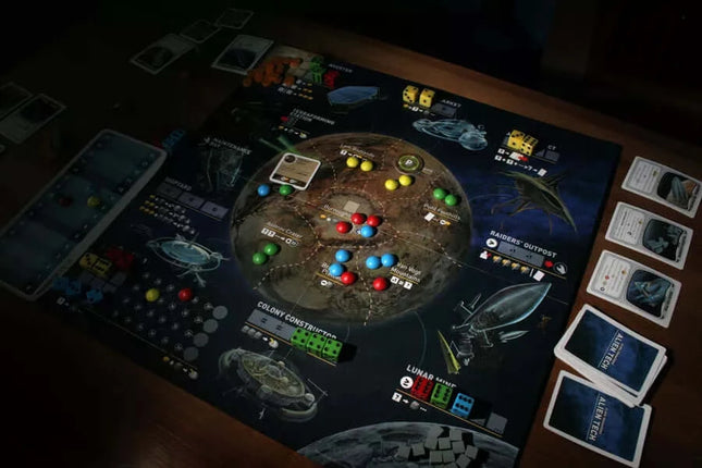 Dit is een foto van het spel Alien Frontiers te koop bij Speldorado Spellenwinkel Delft