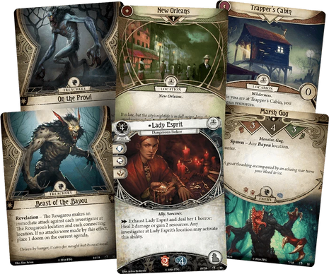 Dit is een foto van het spel Curse of the Rougarou Scenario - Arkham Horror - LCG te koop bij Speldorado Spellenwinkel Delft