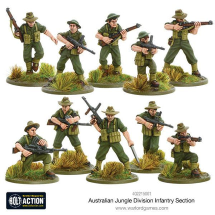 Dit is een foto van het spel Australian Jungle Division Infantry Section te koop bij Speldorado Spellenwinkel Delft