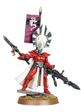 Dit is een afbeelding van het miniatuur Autarch - Aeldari voor het spel Warhammer, te koop bij Tabletop Miniature Wargames spellenwinkel Speldorado in delft