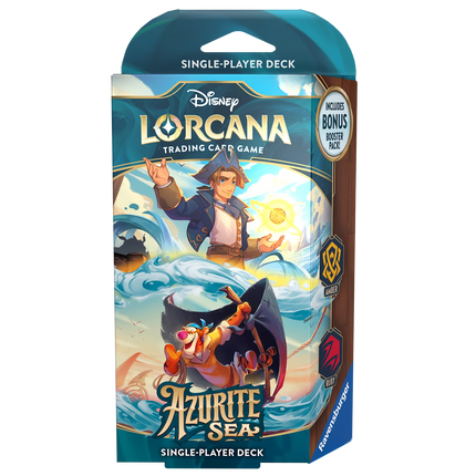 Disney Lorcana Azurite Sea Starter Deck Jim Hawkins & Tigger  - Disney Lorcana