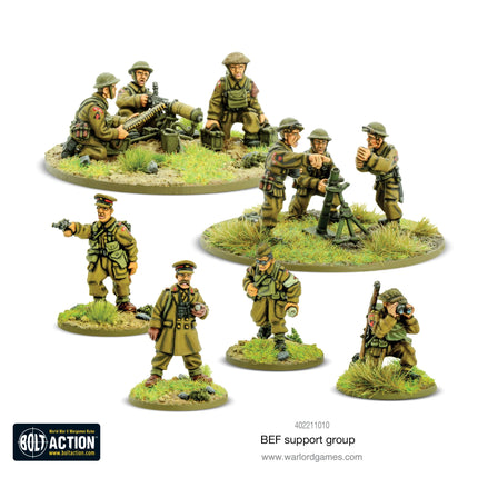 Dit is een foto van het spel BEF Support Group (HQ, Mortar & MMG) te koop bij Speldorado Spellenwinkel Delft