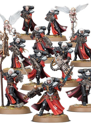 Dit is een afbeelding van het miniatuur Battle Sisters Squad - Adepta Sororitas voor het spel Warhammer, te koop bij Tabletop Miniature Wargames spellenwinkel Speldorado in delft