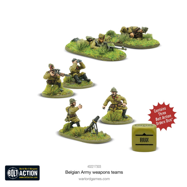 Dit is een foto van het spel Belgian Army Weapons Teams te koop bij Speldorado Spellenwinkel Delft