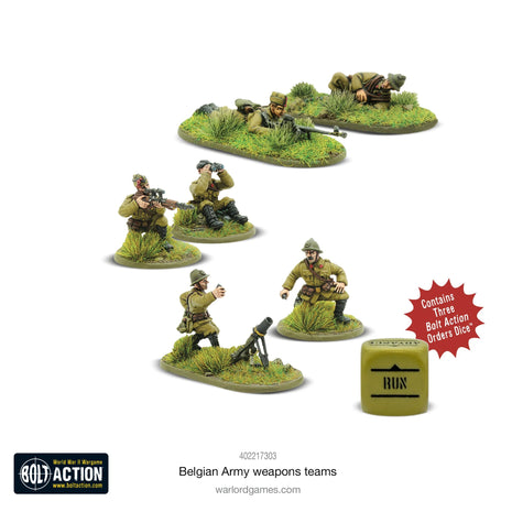 Dit is een foto van het spel Belgian Army Weapons Teams te koop bij Speldorado Spellenwinkel Delft