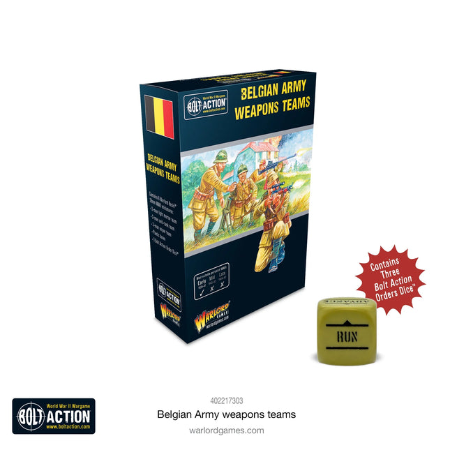 Dit is een foto van het spel Belgian Army Weapons Teams te koop bij Speldorado Spellenwinkel Delft