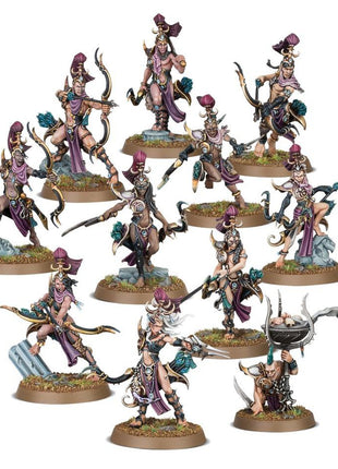 Dit is een afbeelding van het miniatuur Blissbarb Archers - Hedonites of Slaanesh voor het spel Warhammer, te koop bij Tabletop Miniature Wargames spellenwinkel Speldorado in delft
