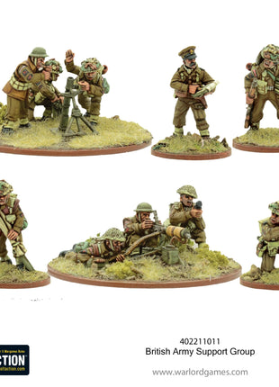 Dit is een foto van het spel British Army Support Group (HQ, Mortar & MMG) te koop bij Speldorado Spellenwinkel Delft