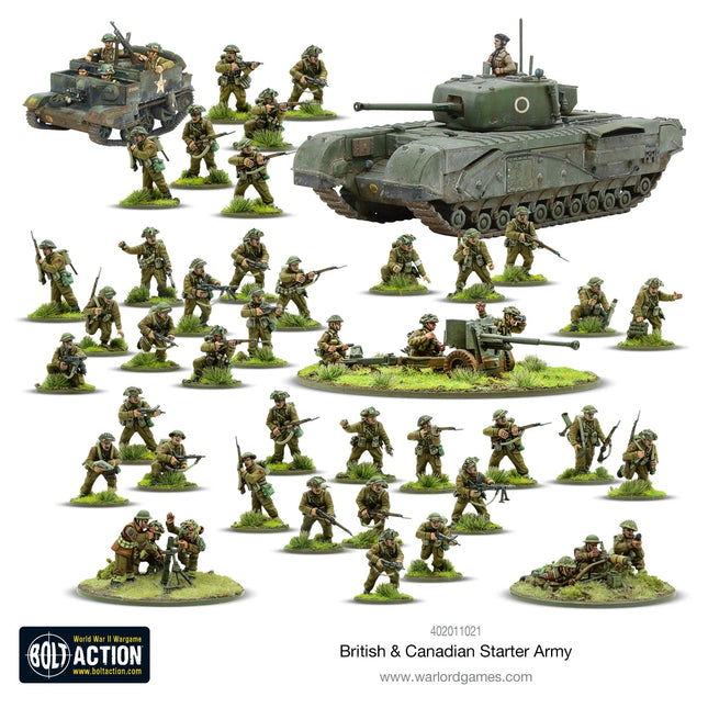 Dit is een foto van het spel British & Canadian Army (1943-45) Starter Army te koop bij Speldorado Spellenwinkel Delft