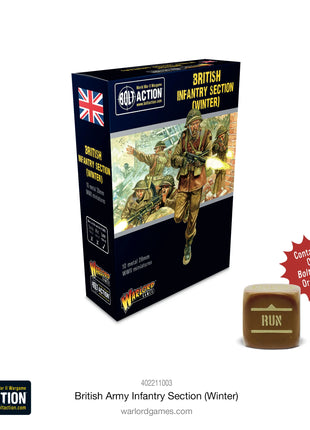 British Infantry Section (Winter) voor Bolt Action - engelsen infantry schaal 1:58 miniatuur