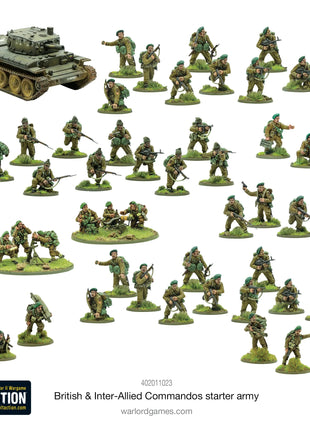 Dit is een foto van het spel British & Inter-Allied Commandos Starter Army te koop bij Speldorado Spellenwinkel Delft