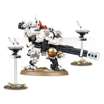 Dit is een afbeelding van het miniatuur Broadside Battlesuit - Tau Empire voor het spel Warhammer, te koop bij Tabletop Miniature Wargames spellenwinkel Speldorado in delft