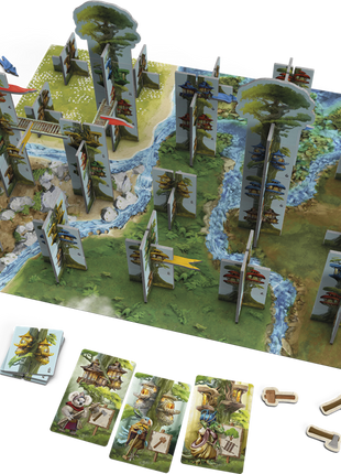 Dit is een foto van het spel Builders of Sylvan Dale te koop bij Speldorado Spellenwinkel Delft