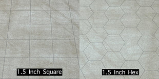 Reversible Battlemat 1,5 inch Squares en 1,5 inch Hexes