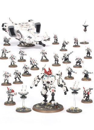 Dit is een afbeelding van het miniatuur Combat Patrol - Tau Empire voor het spel Warhammer, te koop bij Tabletop Miniature Wargames spellenwinkel Speldorado in delft