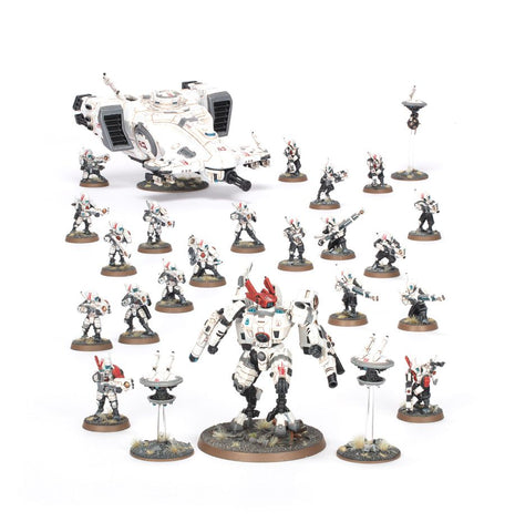 Dit is een afbeelding van het miniatuur Combat Patrol - Tau Empire voor het spel Warhammer, te koop bij Tabletop Miniature Wargames spellenwinkel Speldorado in delft