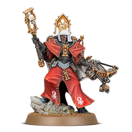 Dit is een afbeelding van het miniatuur Canoness - Adepta Sororitas voor het spel Warhammer, te koop bij Tabletop Miniature Wargames spellenwinkel Speldorado in delft
