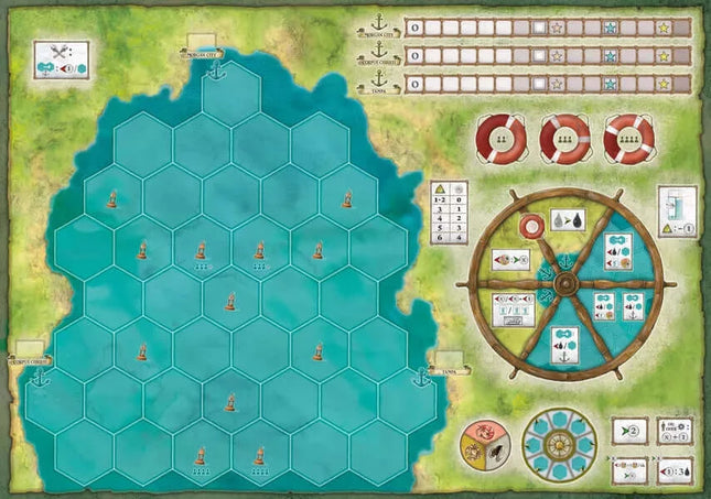 Dit is een foto van het spel Captains of the Gulf EN te koop bij Speldorado Spellenwinkel Delft