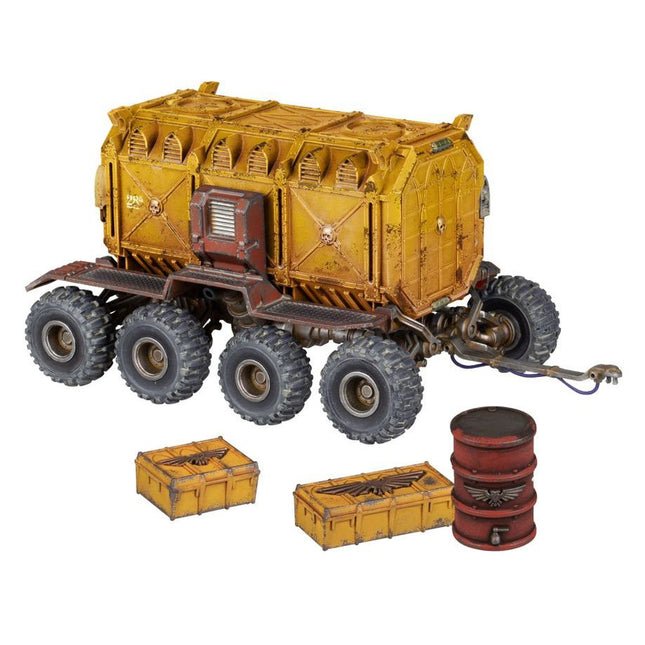 Dit is een foto van het spel Cargo-8 Ridgehauler Trailer - Necromunda te koop bij Speldorado Spellenwinkel Delft