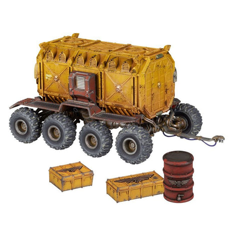 Dit is een afbeelding van het miniatuur Cargo-8 Ridgehauler Trailer - Necromunda voor het spel Warhammer, te koop bij Tabletop Miniature Wargames spellenwinkel Speldorado in delft