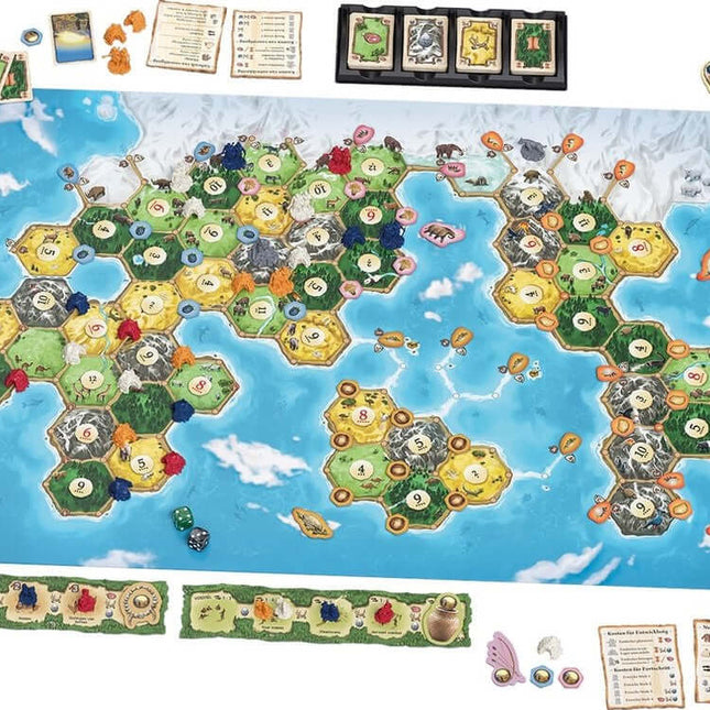 Dit is een foto van het spel Opmars Van De Mensheid - Catan te koop bij Speldorado Spellenwinkel Delft