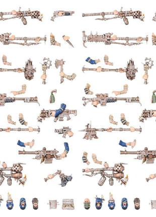 Dit is een afbeelding van het miniatuur Cawdor Weapons & Upgrades - Necromunda voor het spel Warhammer, te koop bij Tabletop Miniature Wargames spellenwinkel Speldorado in delft