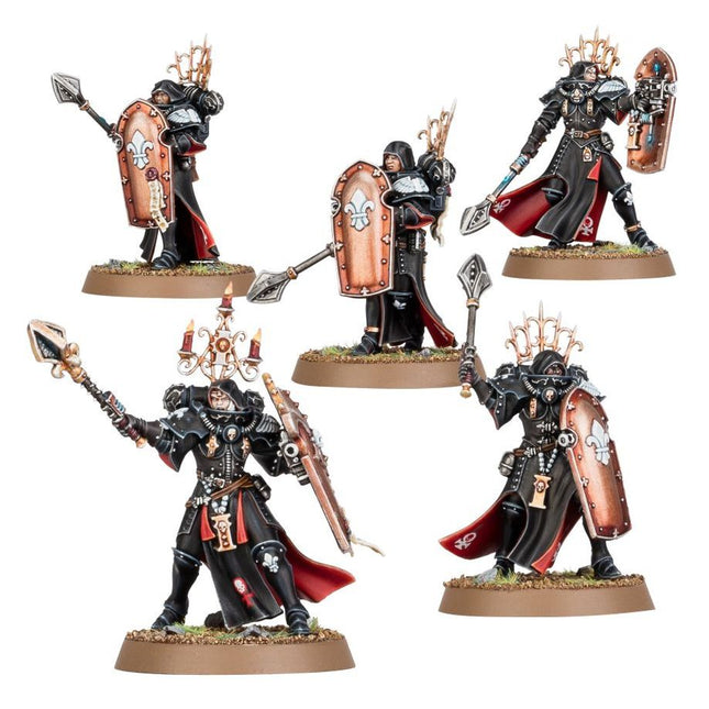 Dit is een afbeelding van het miniatuur Celestian Sacresants- Adepta Sororitas voor het spel Warhammer, te koop bij Tabletop Miniature Wargames spellenwinkel Speldorado in delft