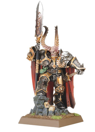 Dit is een afbeelding van het miniatuur Champion Of Chaos - Warriors of Chaos voor het spel Warhammer, te koop bij Tabletop Miniature Wargames spellenwinkel Speldorado in delft