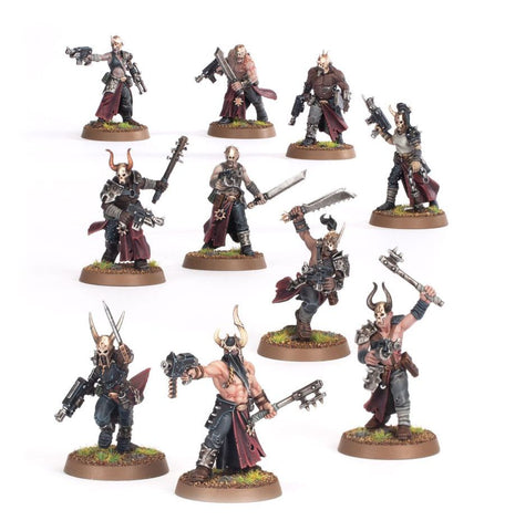 Dit is een afbeelding van het miniatuur Chaos Cultists - Chaos Space Marines voor het spel Warhammer, te koop bij Tabletop Miniature Wargames spellenwinkel Speldorado in delft
