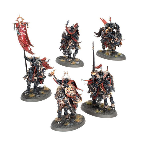 Dit is een afbeelding van het miniatuur Chaos knights - Slaves to Darkness voor het spel Warhammer, te koop bij Tabletop Miniature Wargames spellenwinkel Speldorado in delft