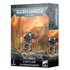 Dit is een afbeelding van het miniatuur Chaplain In Terminator Armour - Space Marines voor het spel Warhammer, te koop bij Tabletop Miniature Wargames spellenwinkel Speldorado in delft