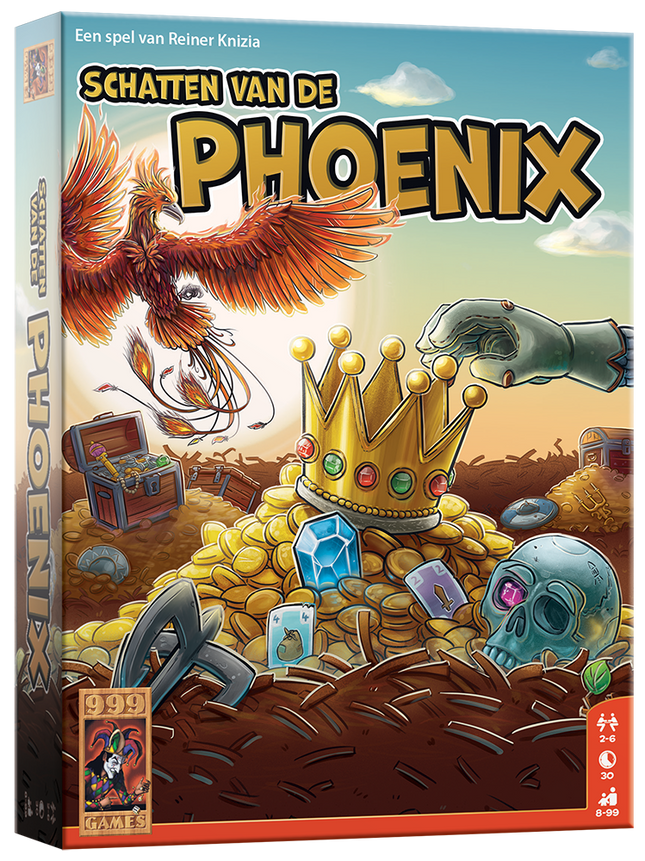 Spelers werken samen in het coöperatieve spel Schatten van de Phoenix van 999 Games.