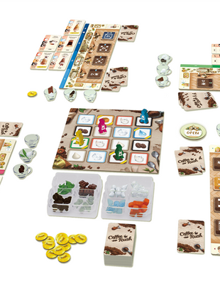 Dit is een foto van het spel Coffee Rush te koop bij Speldorado Spellenwinkel Delft